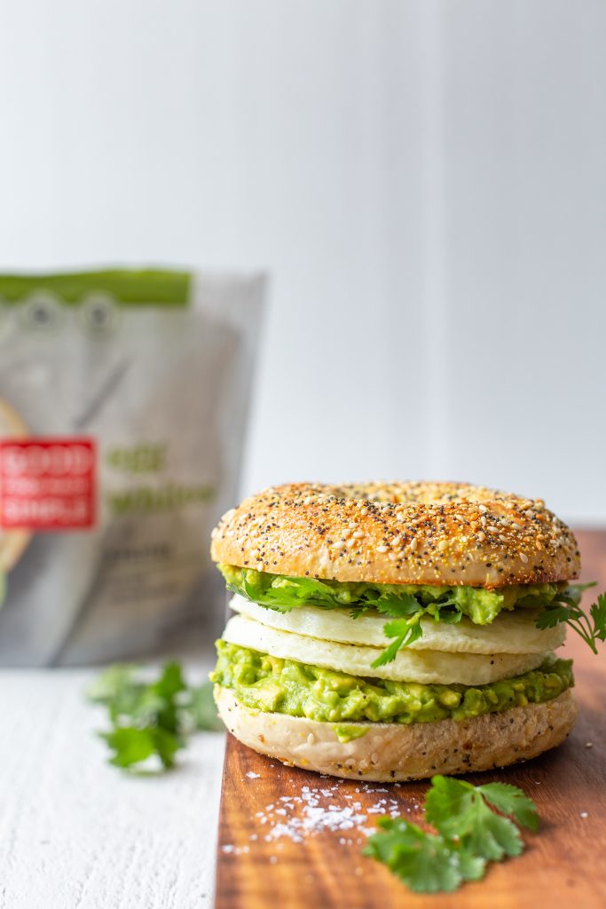 Egg White Patty & Guacamole Breakfast Bagel