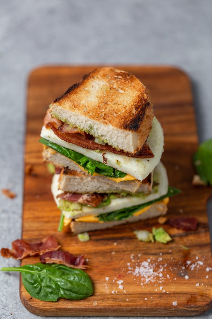 Egg White Patty & Bacon Breakfast Sandwiches