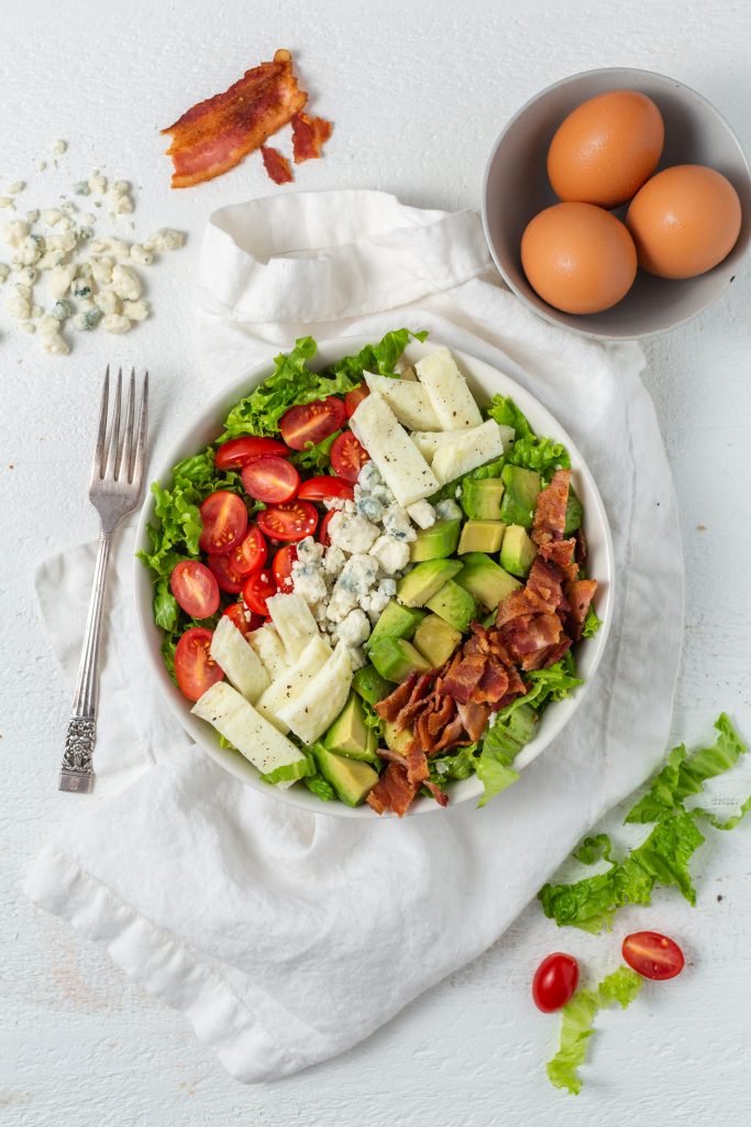 Egg White Patty BLT Salad