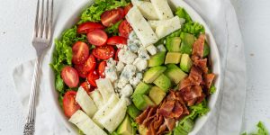 Egg White Patty BLT Salad