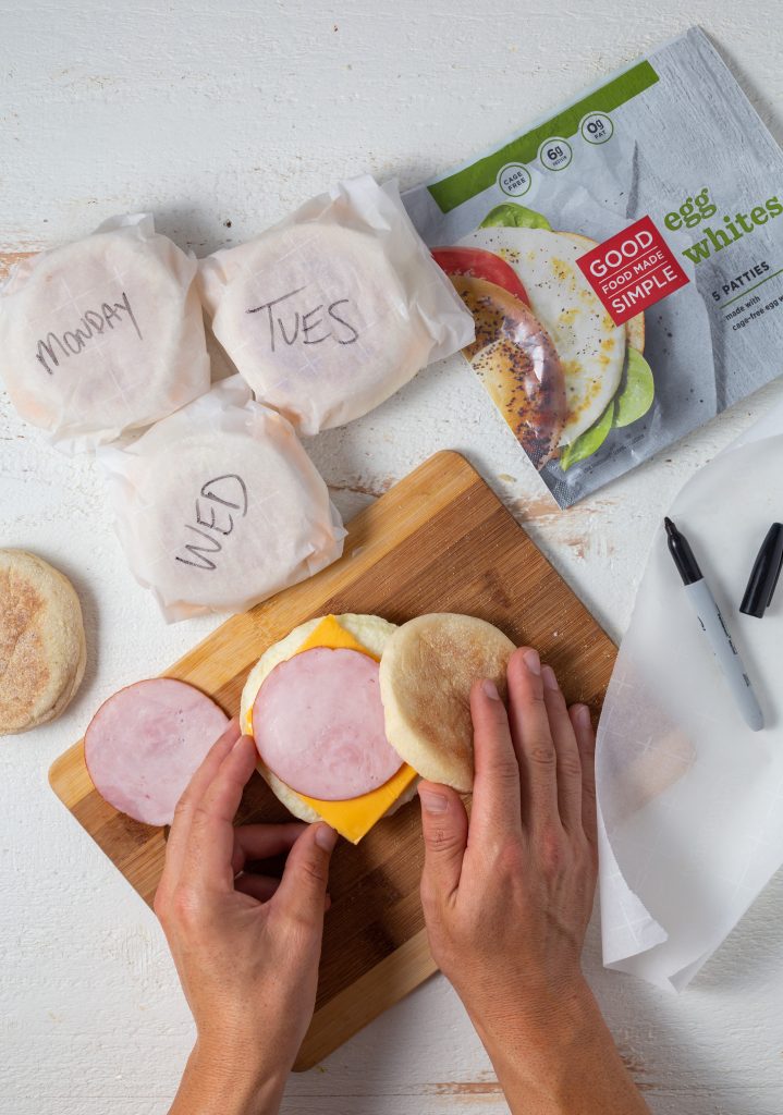 make Ahead Egg White Patty Freezer Breakfast Sandwiches