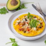 Open Faced Southwestern Veggie Bowl Omelette