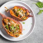 Steak & Black Bean Bowl Stuffed Sweet Potatoes