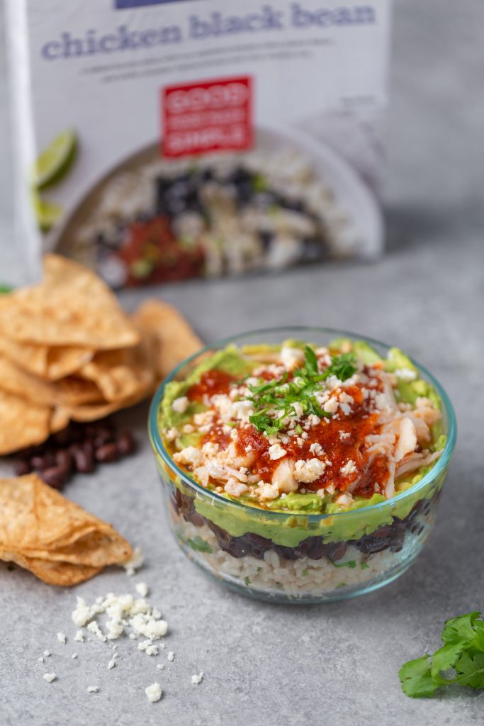 Chicken Black Bean Bowl Layer Dip