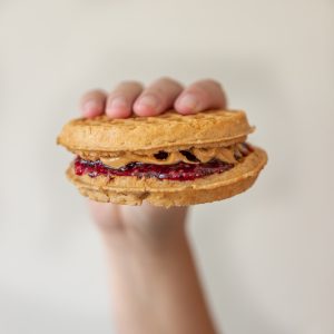 Easy Breakfast Ideas - PBJ Waffle Sandwiches