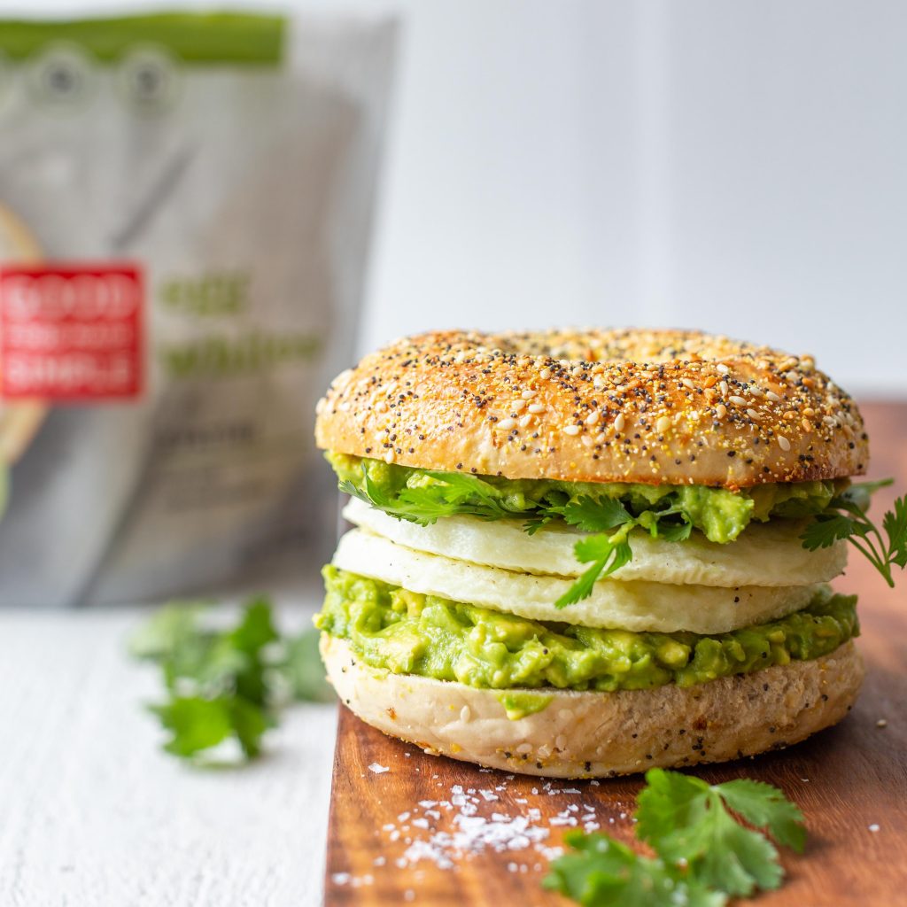 Egg White Patty & Guacamole Bagels