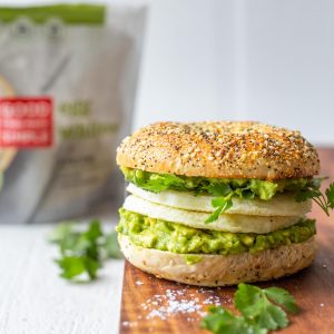 Egg White Patty & Guacamole Bagels