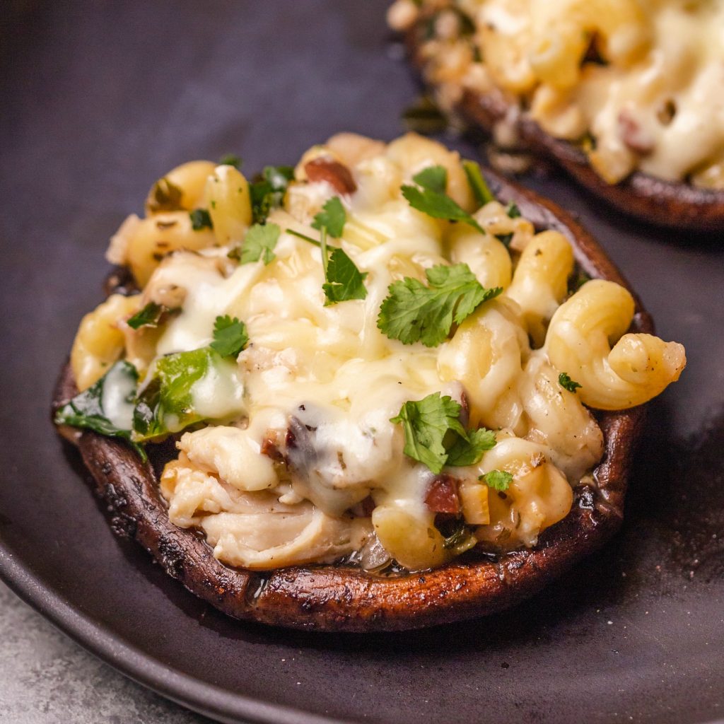 Lemon Chicken Stuffed Portobello Mushrooms