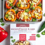 Uncured Bacon & Egg Scramble Bowl Stuffed Peppers