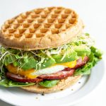Savory Buttermilk Waffle Breakfast Sandwich