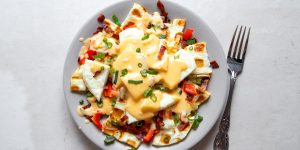 Low Carb Egg White Patty Breakfast Nachos