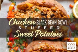 Chicken Black Bean Stuffed Sweet Potatoes