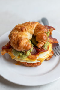 Egg White Patty Croissant Breakfast Sandwiches