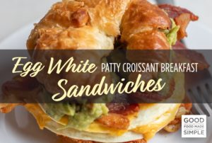 Egg White Patty Croissant Breakfast Sandwiches