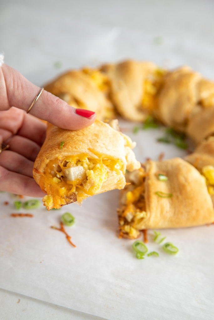 Bacon & Egg Breakfast Crescent Ring 