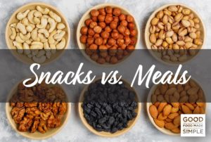 six snacks in bowl