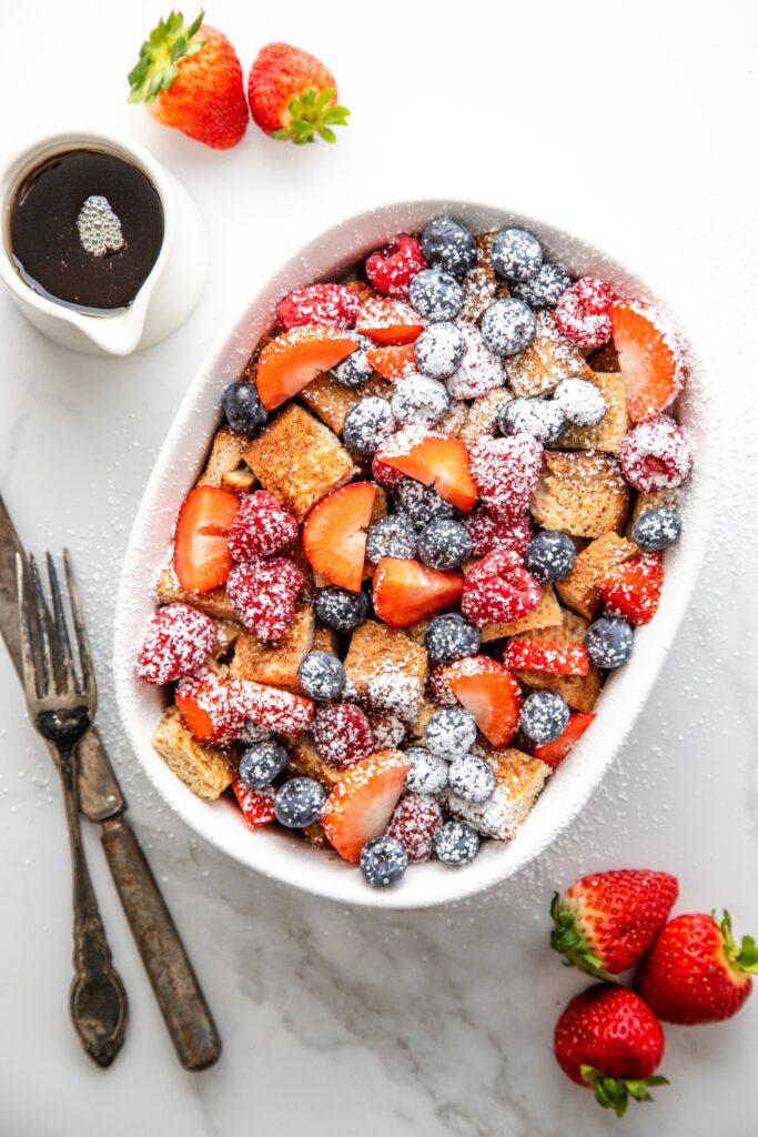 Mixed Berry Baked French Toast Casserole 