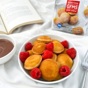Pancake Puffs with Raspberries and Chocolate